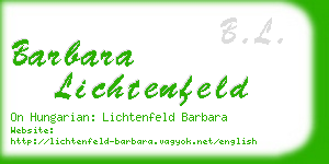 barbara lichtenfeld business card